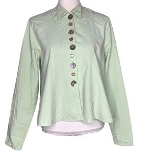 Eleven Stitch Design Button Up Top